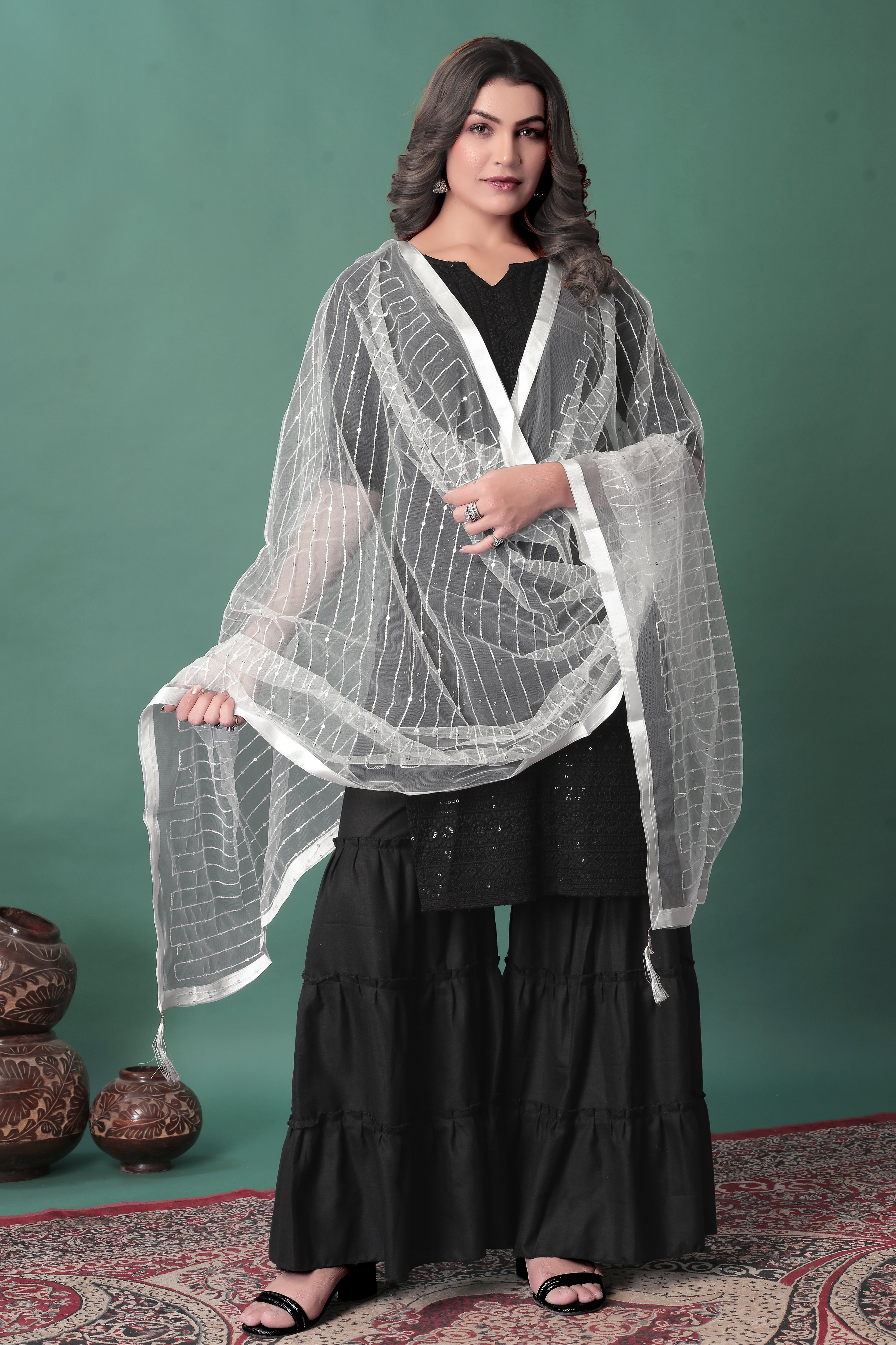 White Net Dupatta – Pure, Simple & Stunning