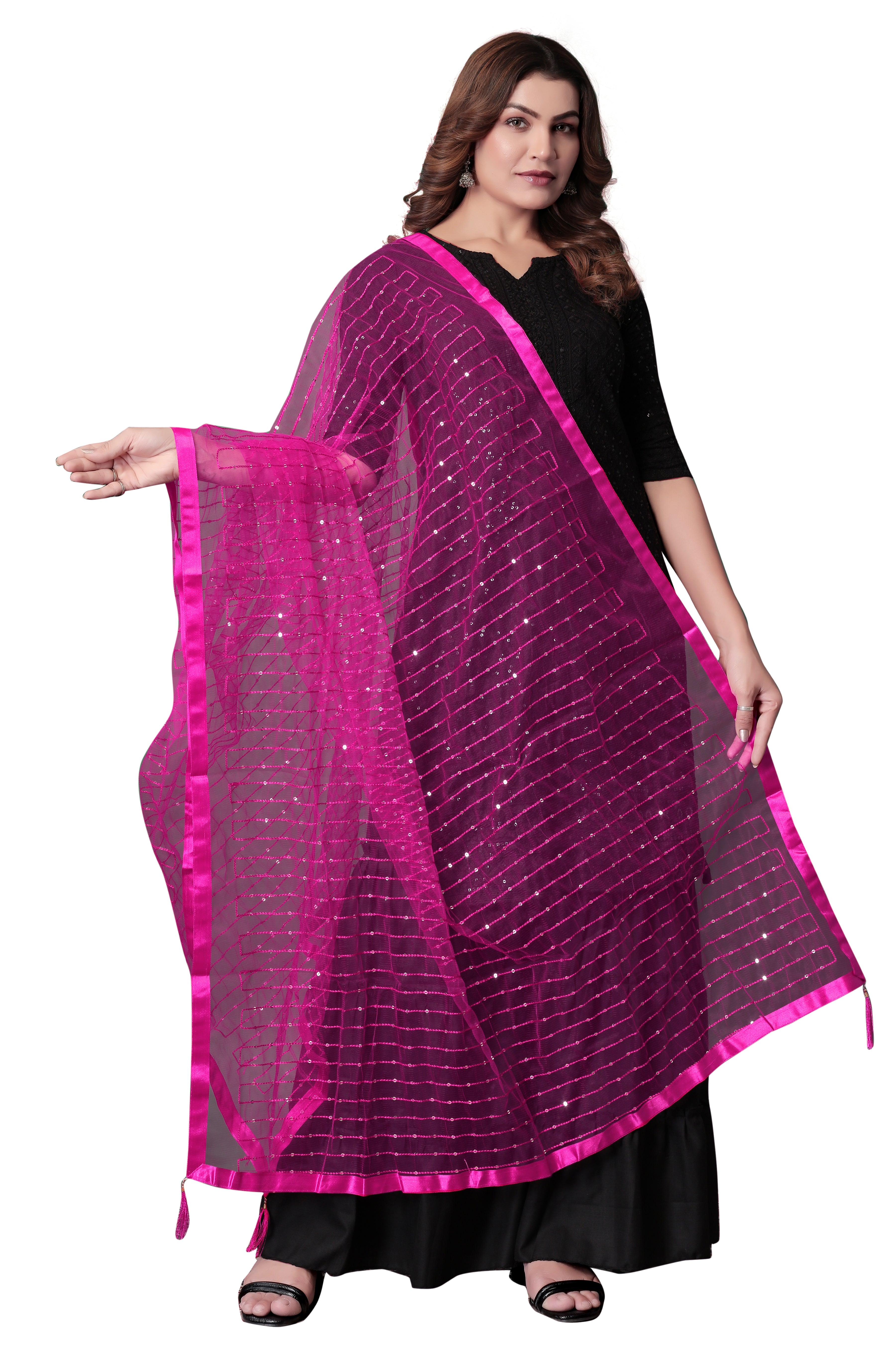 Pink Net Dupatta – Pretty in Pink