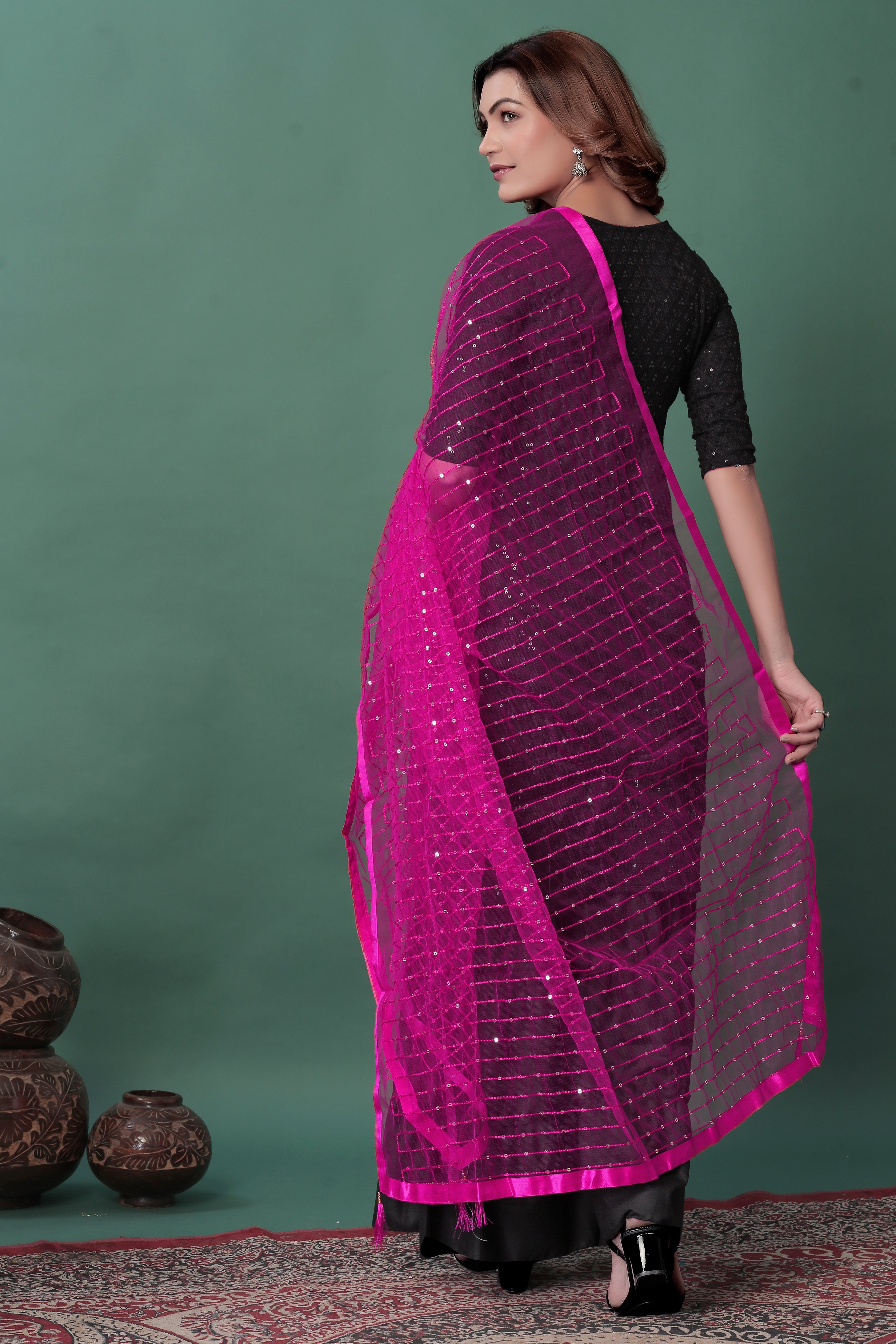 Pink Net Dupatta – Pretty in Pink