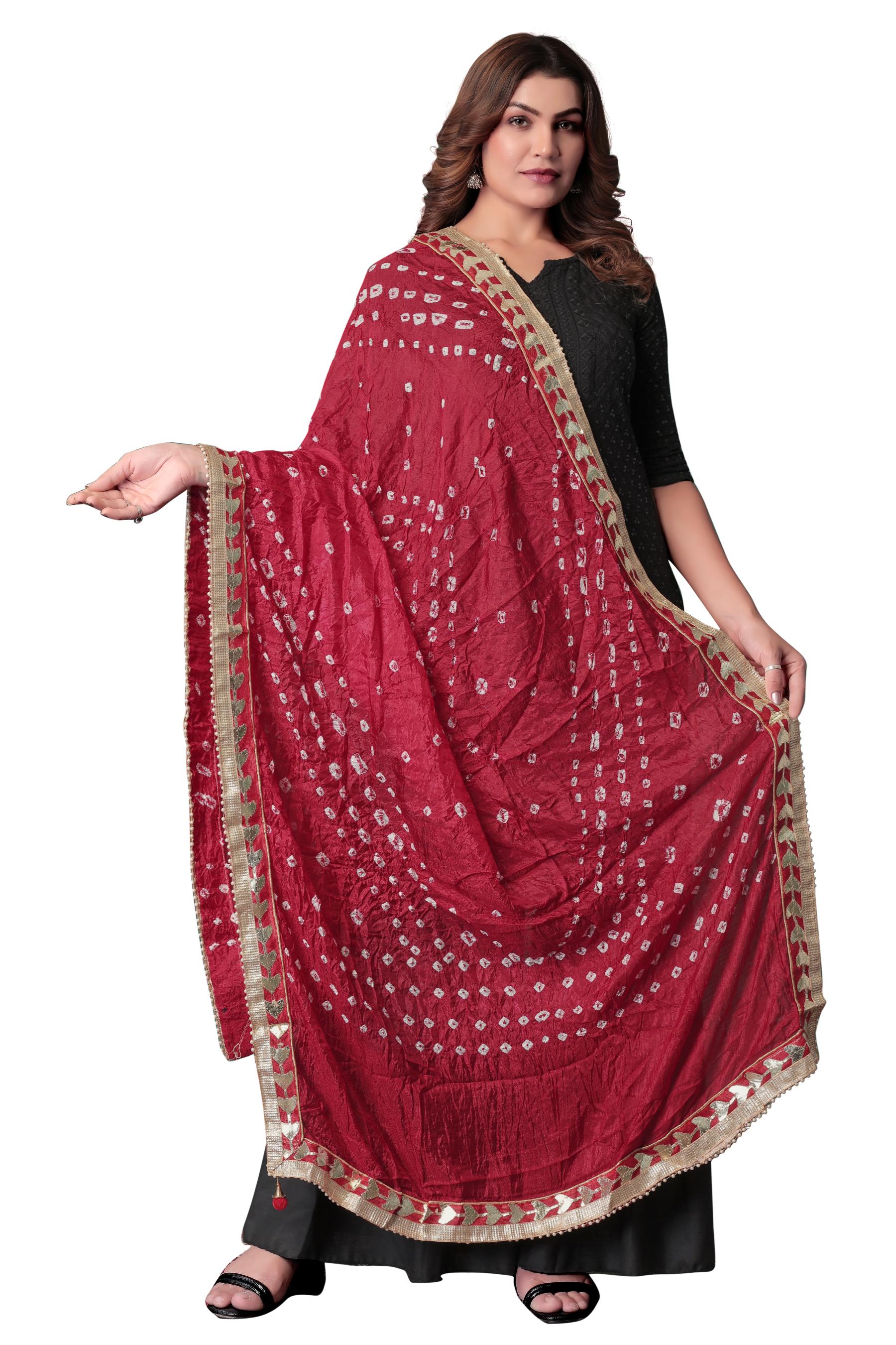 "Laal Ishq" – The Festive Red Gota Chunri Dupatta