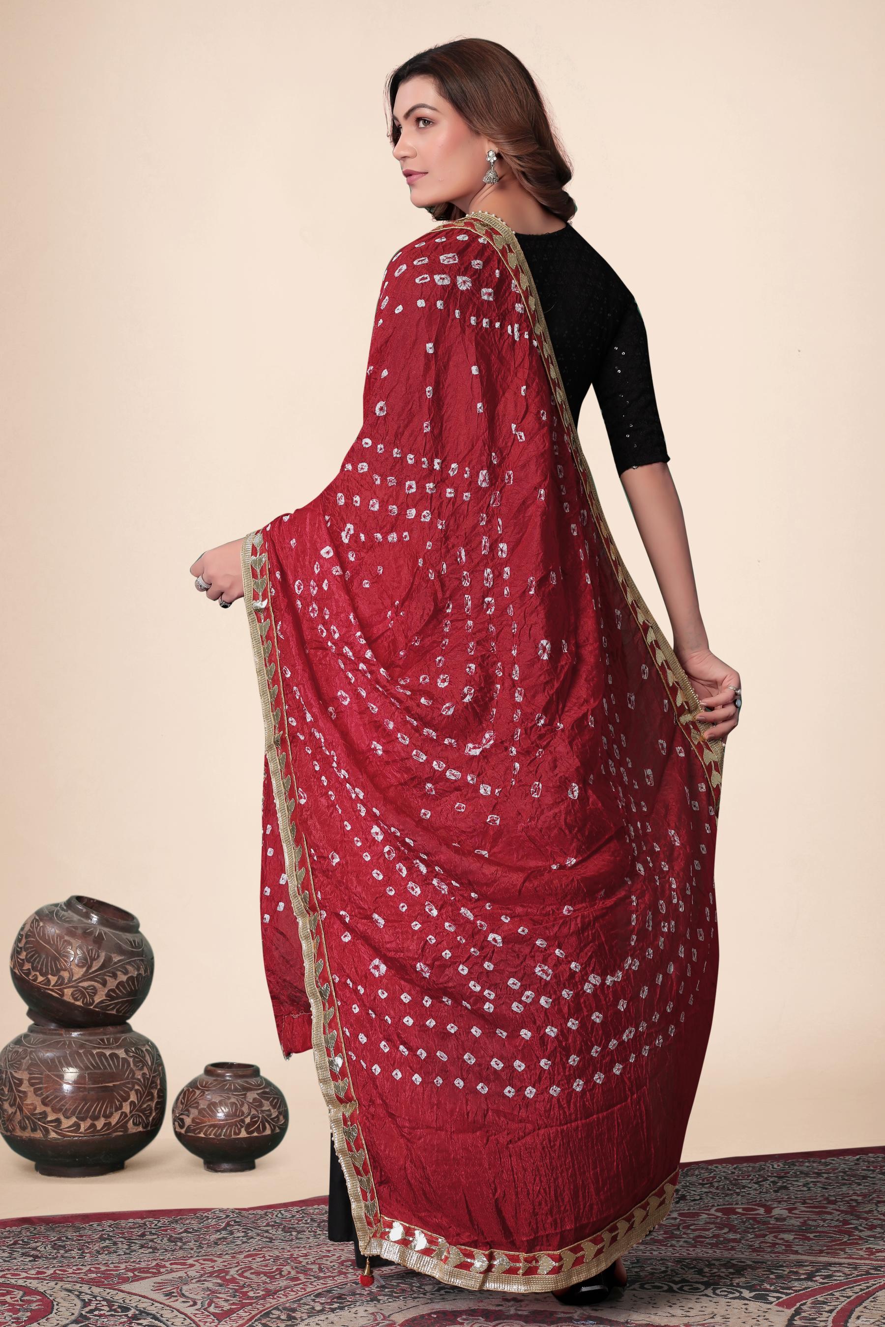 "Laal Ishq" – The Festive Red Gota Chunri Dupatta