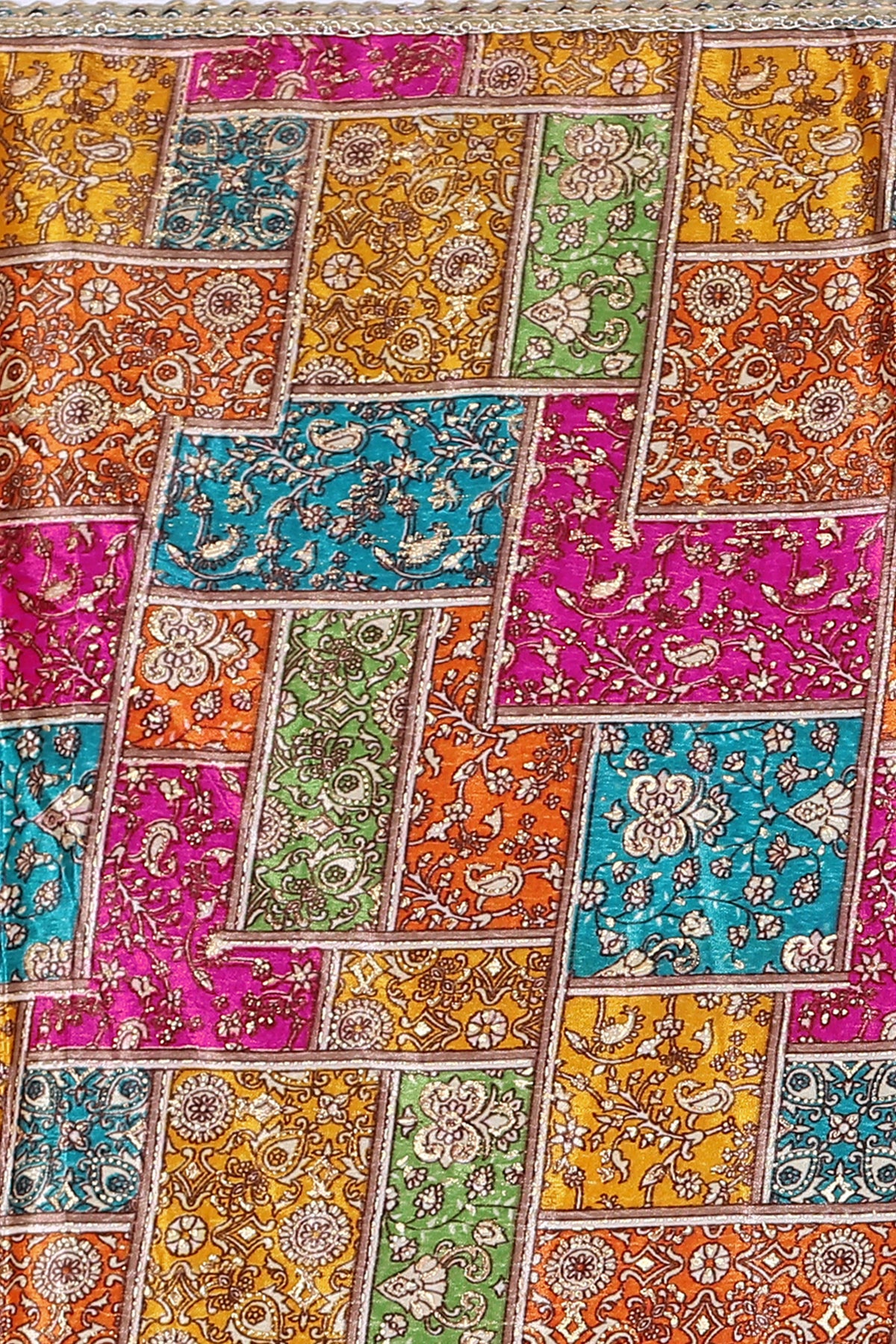 Sunshine Flow – Orange & Yellow Printed Dupatta
