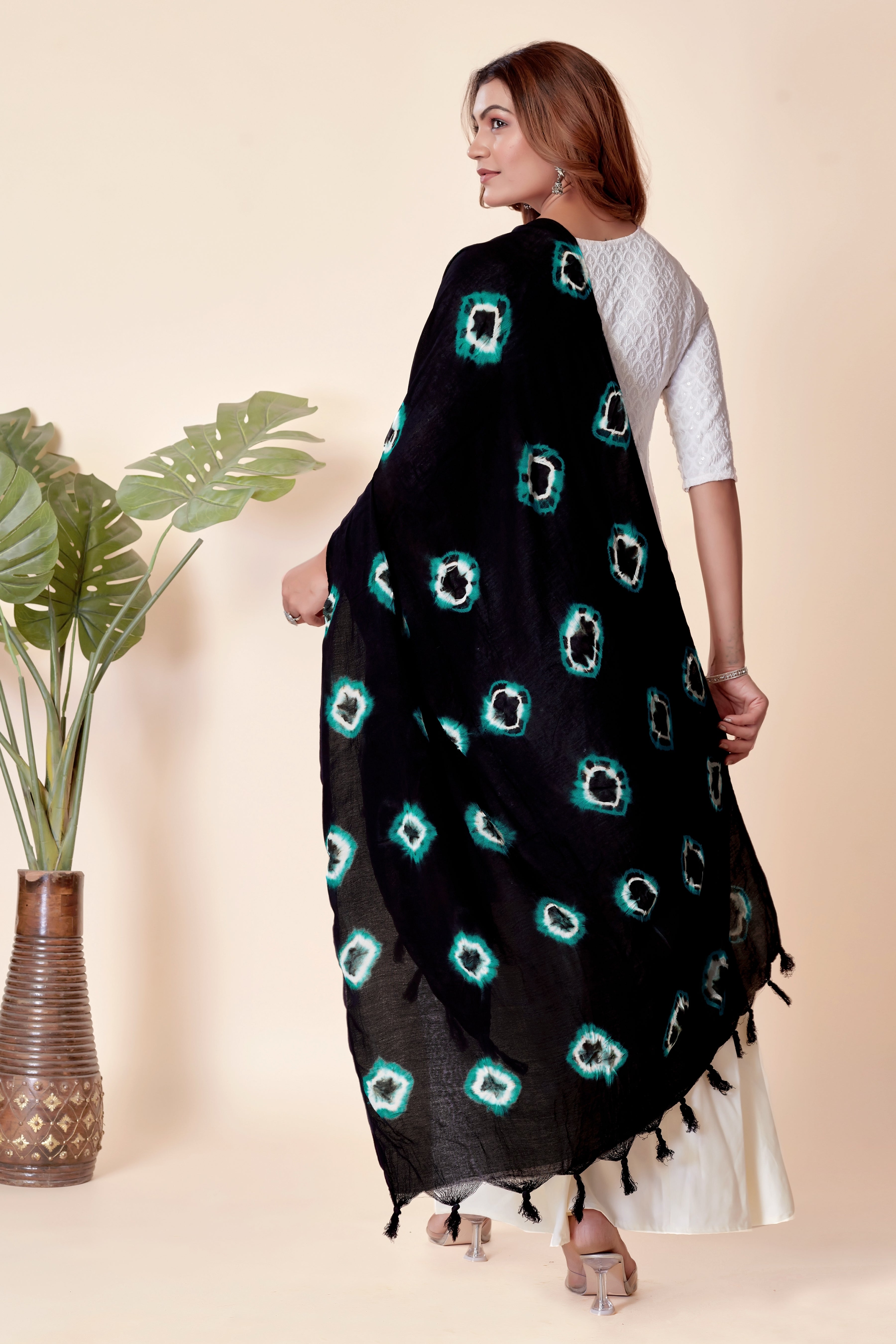 Blue Bandhani Elegance Dupatta
