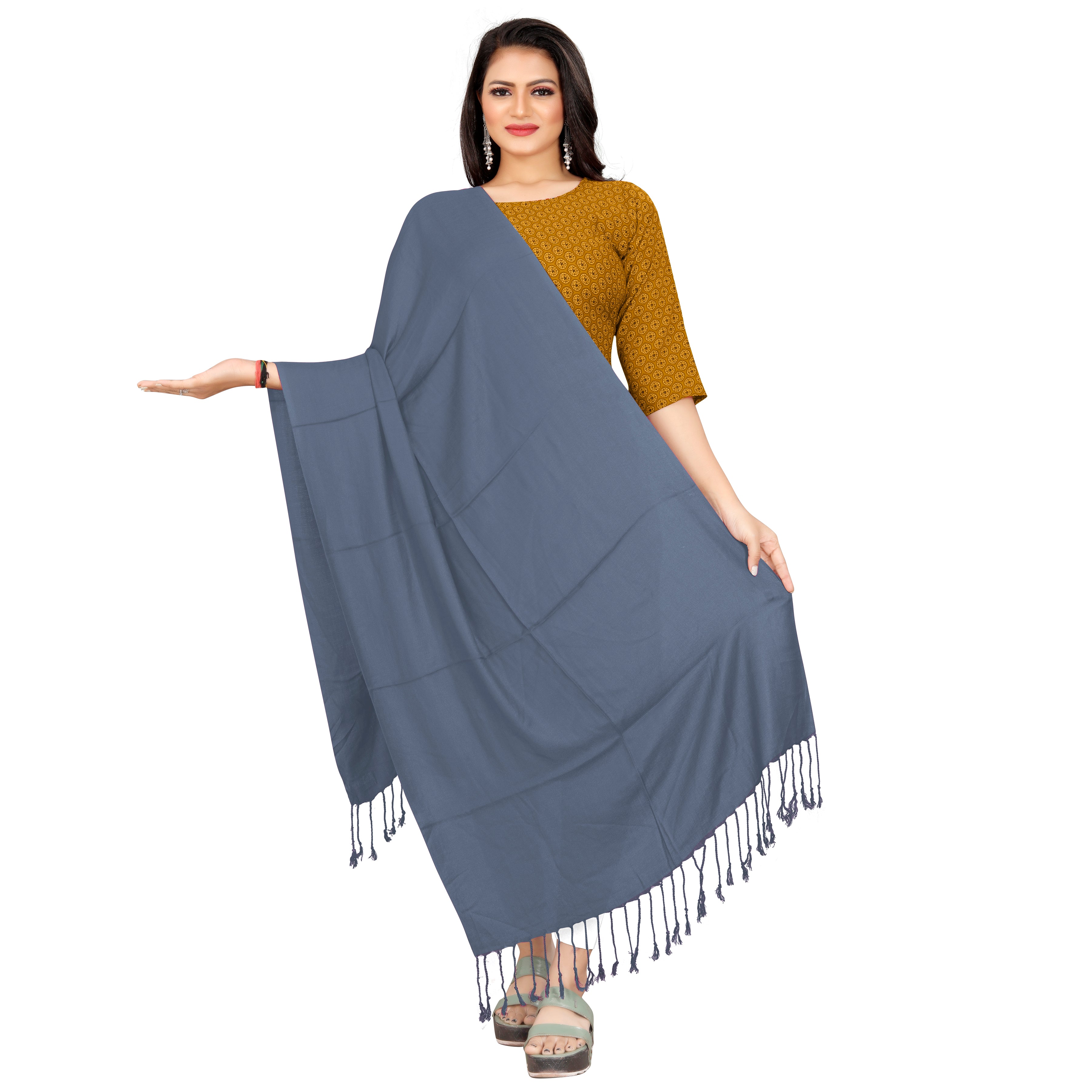 EBADAT Premium Solid Scarf Stole for Every Occasion And For All Weather for women