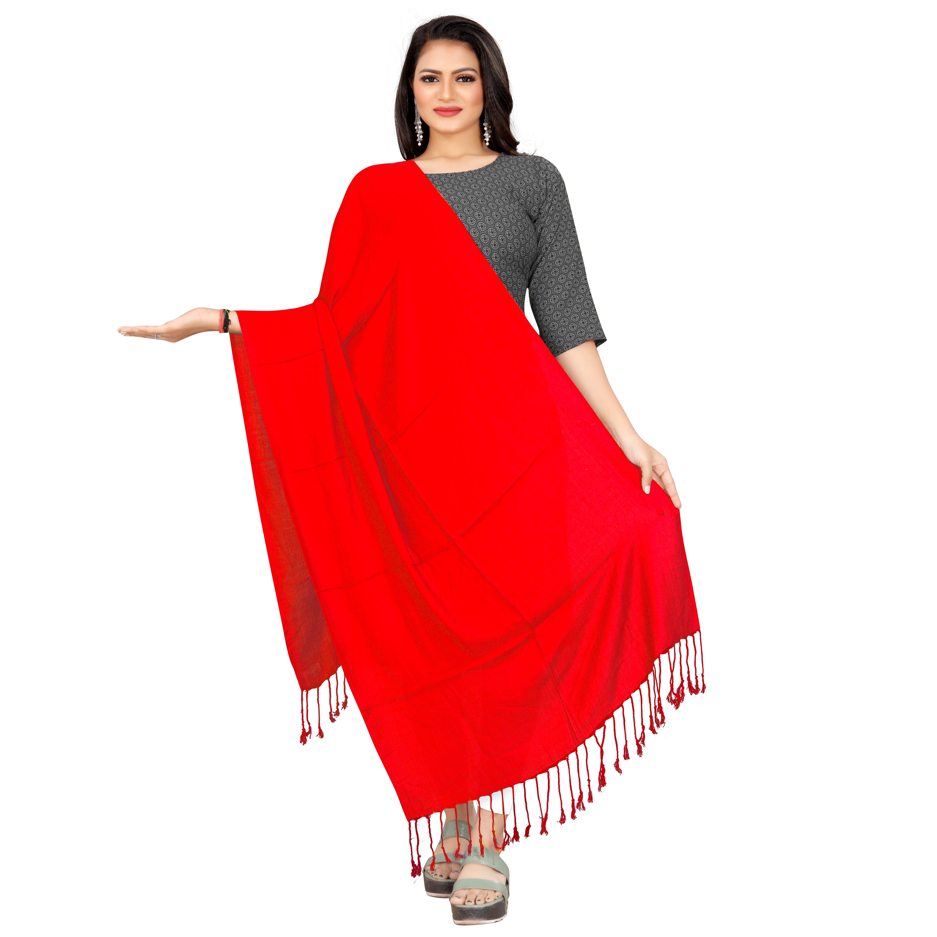 EBADAT Premium Solid Scarf Stole for Every Occasion And For All Weather for women