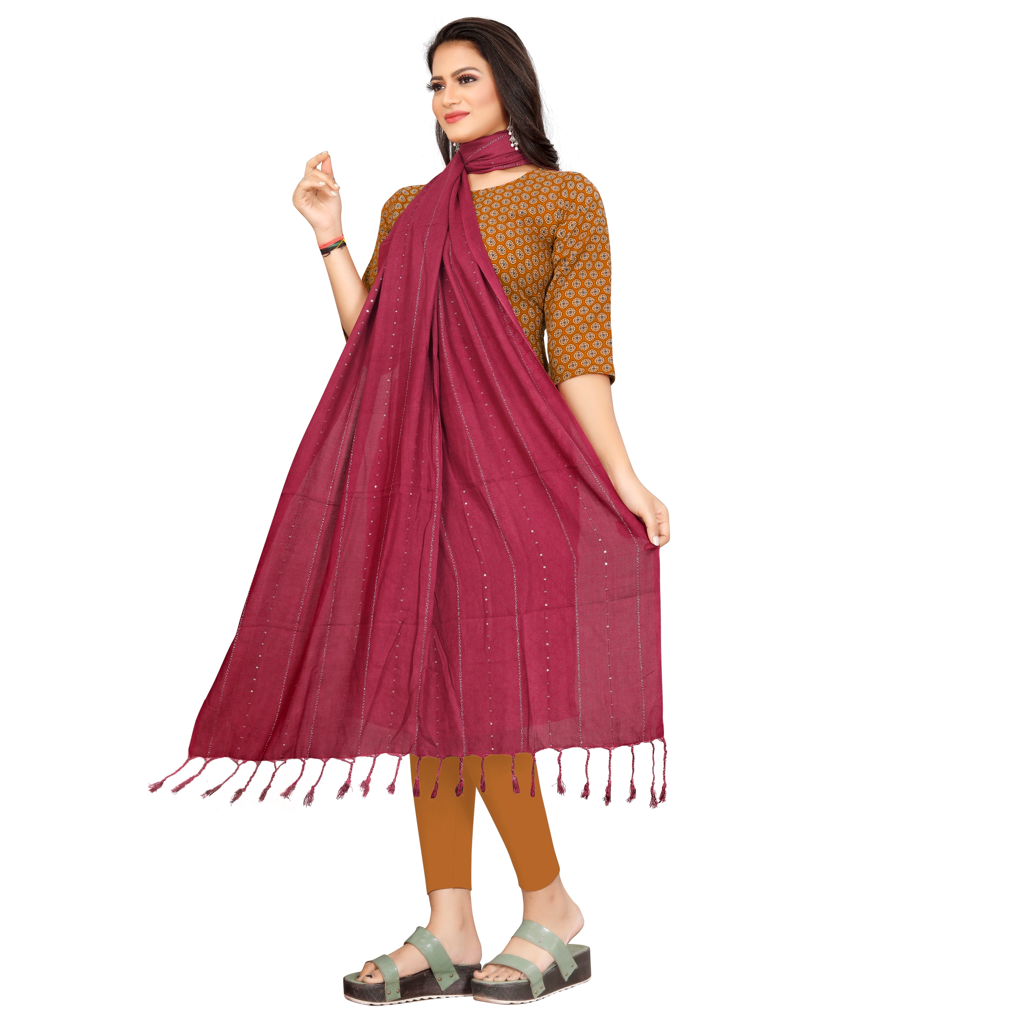 EBADAT- Maroon Color Soft and comfortable scarf for women