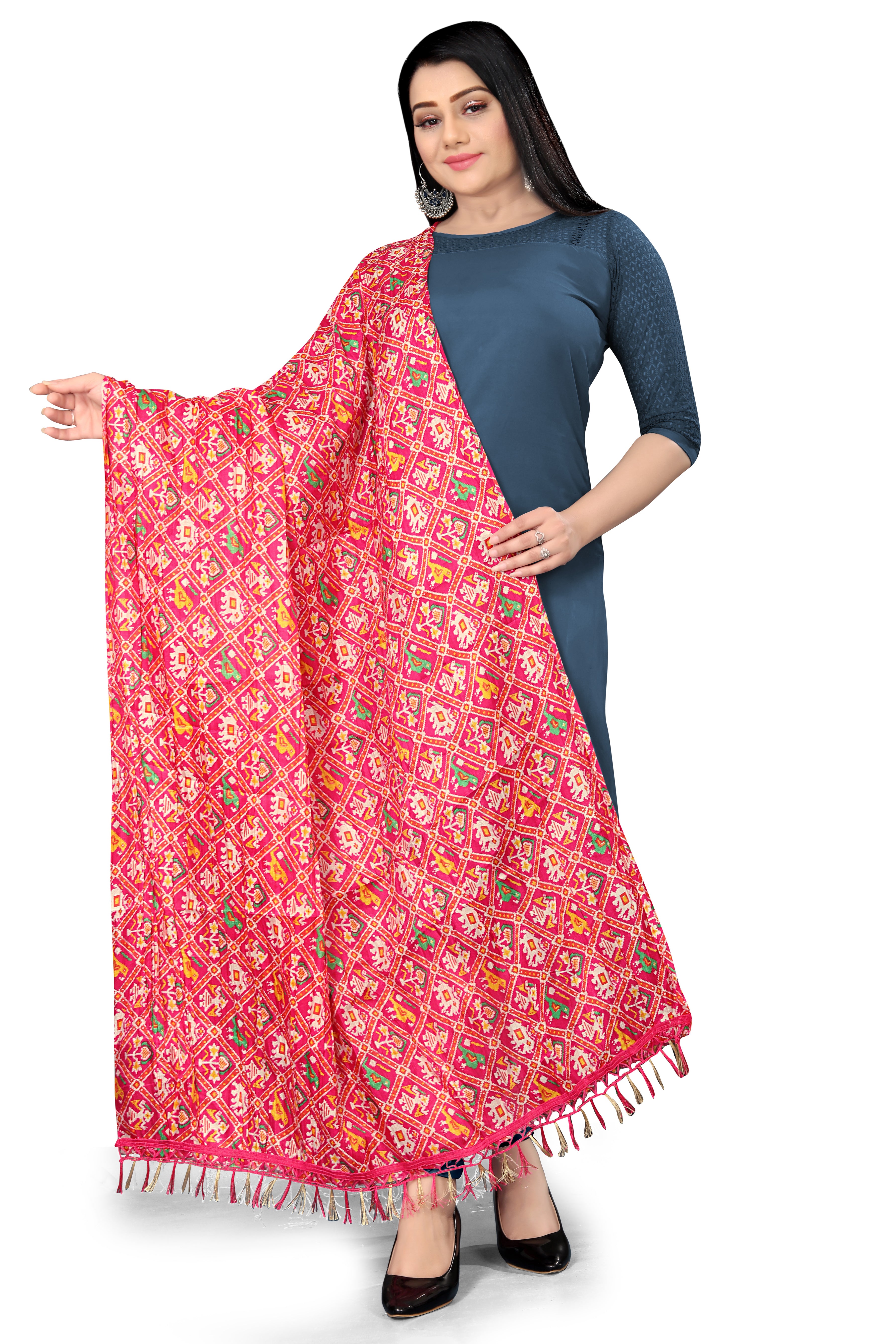 Traditional Pink Dupatta for women