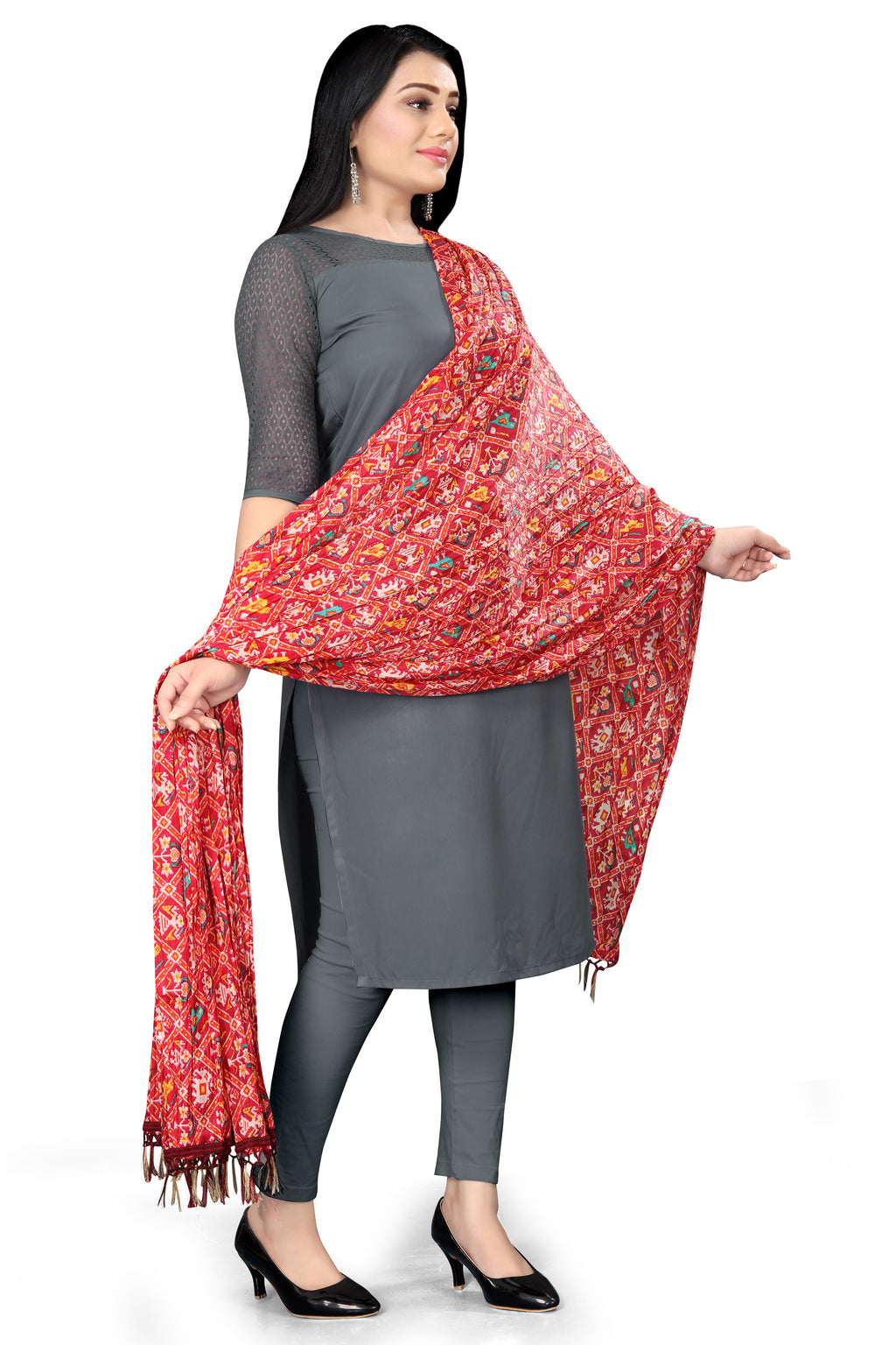 Traditional Dupatta for women Multy Maroon Color