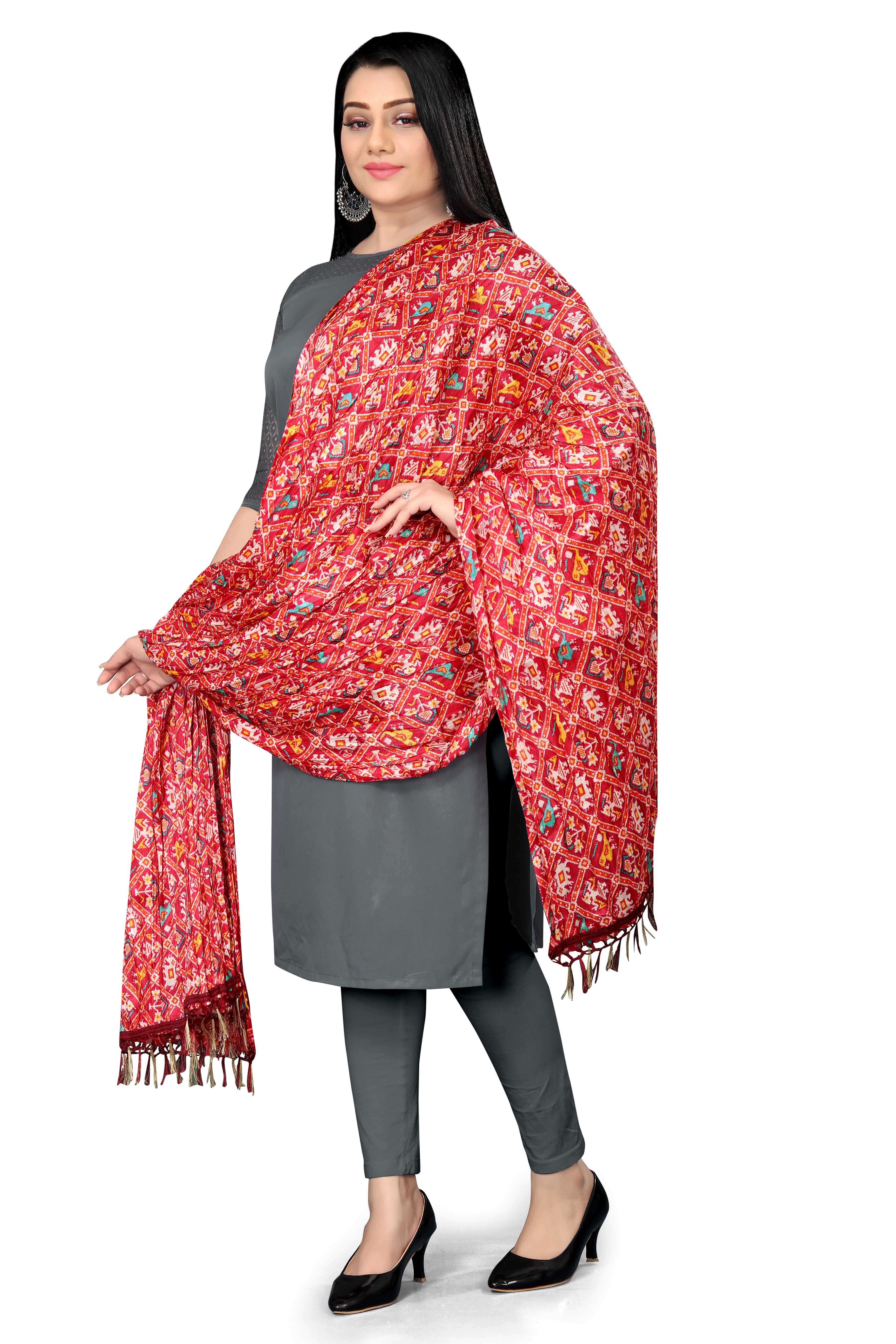 Traditional Dupatta for women Multy Maroon Color
