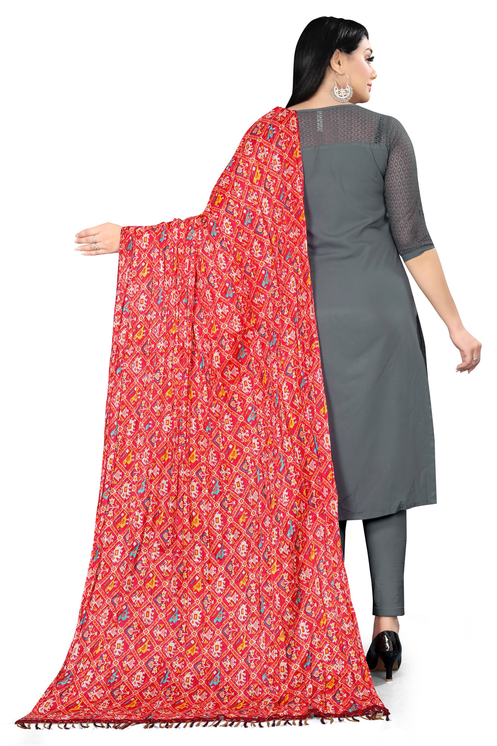 Traditional Dupatta for women Multy Maroon Color