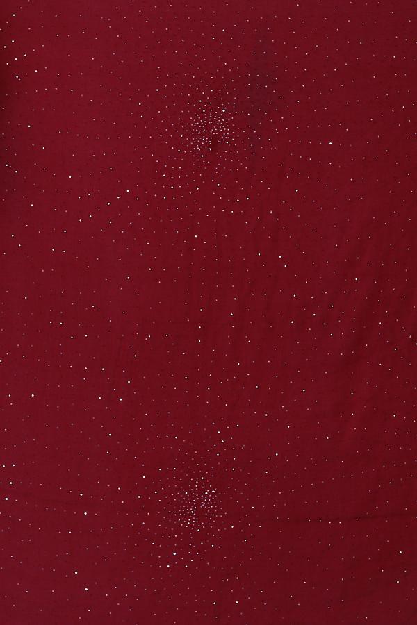 Deep Maroon Partywear Chiffon Dupatta | Shimmer Hijab for Ethnic Looks