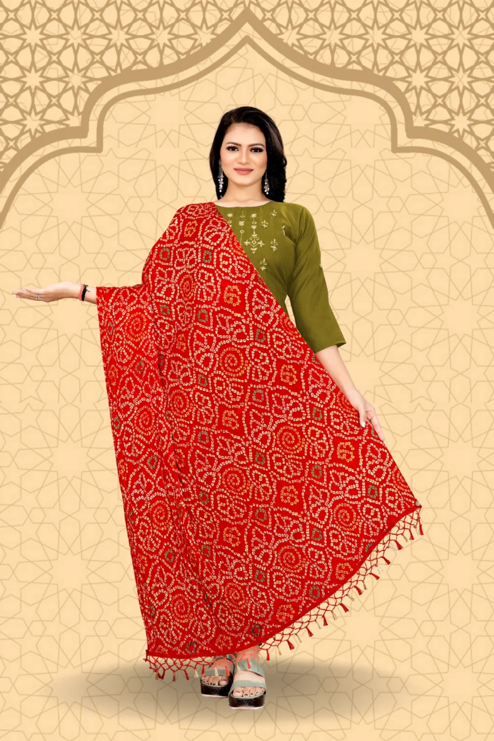 art-silk-dupatta-for-women-red-hijab-scarf