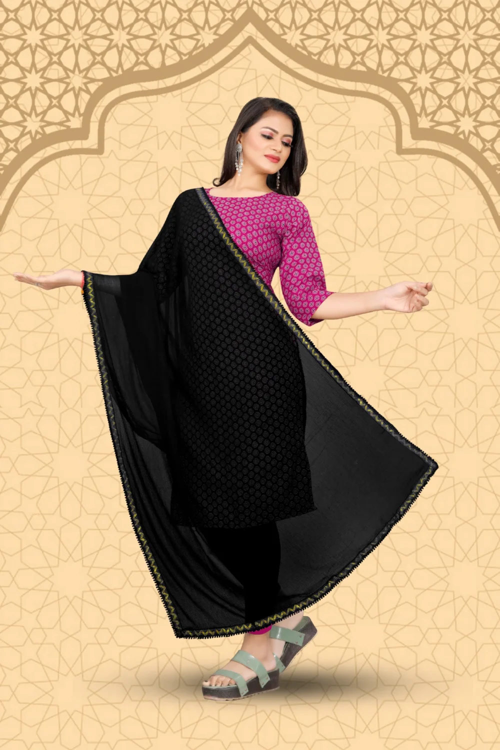 chiffon-dupatta-for-women-black-chiffon-hijab-scarf