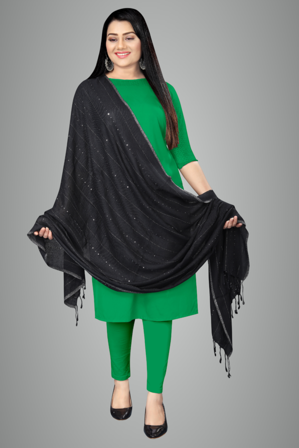 Black Airflow Light Daily Scarf For Women