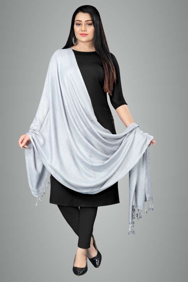 light gray Black Airflow Light Daily Scarf For Women