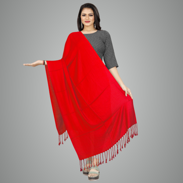 Red Black Elegant Drape Premium Stole For Women