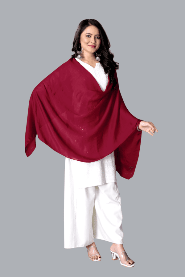 Maroon Style Wave Fashion Scarf For Women