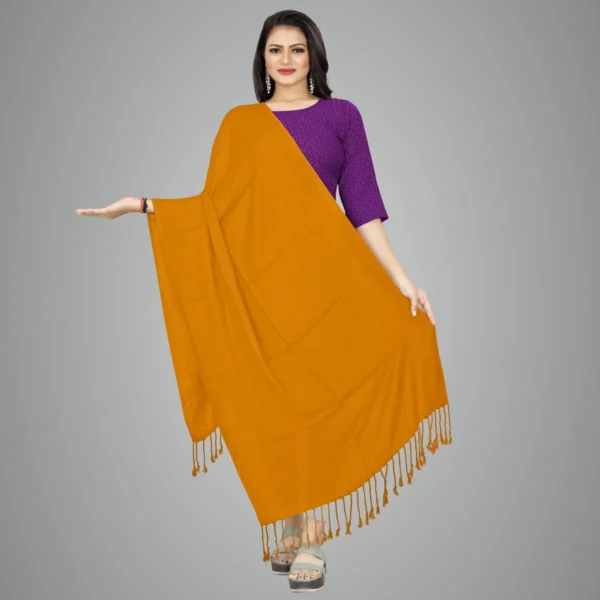 Mustard Elegant Drape Premium Stole For Women